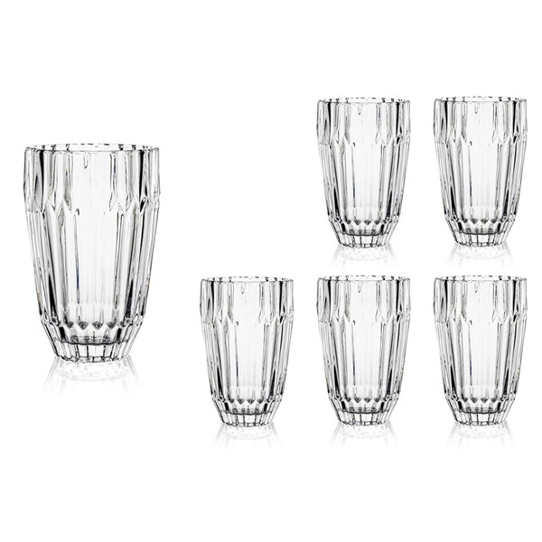 Crystal Cut Set of 6 Glass Beverage Cups 240 ml P387.117051