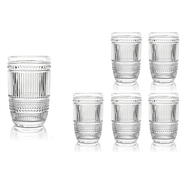 Retro Wave Set of 6 Beverage Glasses 370 ml P387.117075