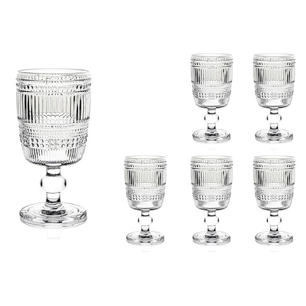 Retro Wave Set of 6 Stemmed Glass Tumblers 310 ml P387.117082