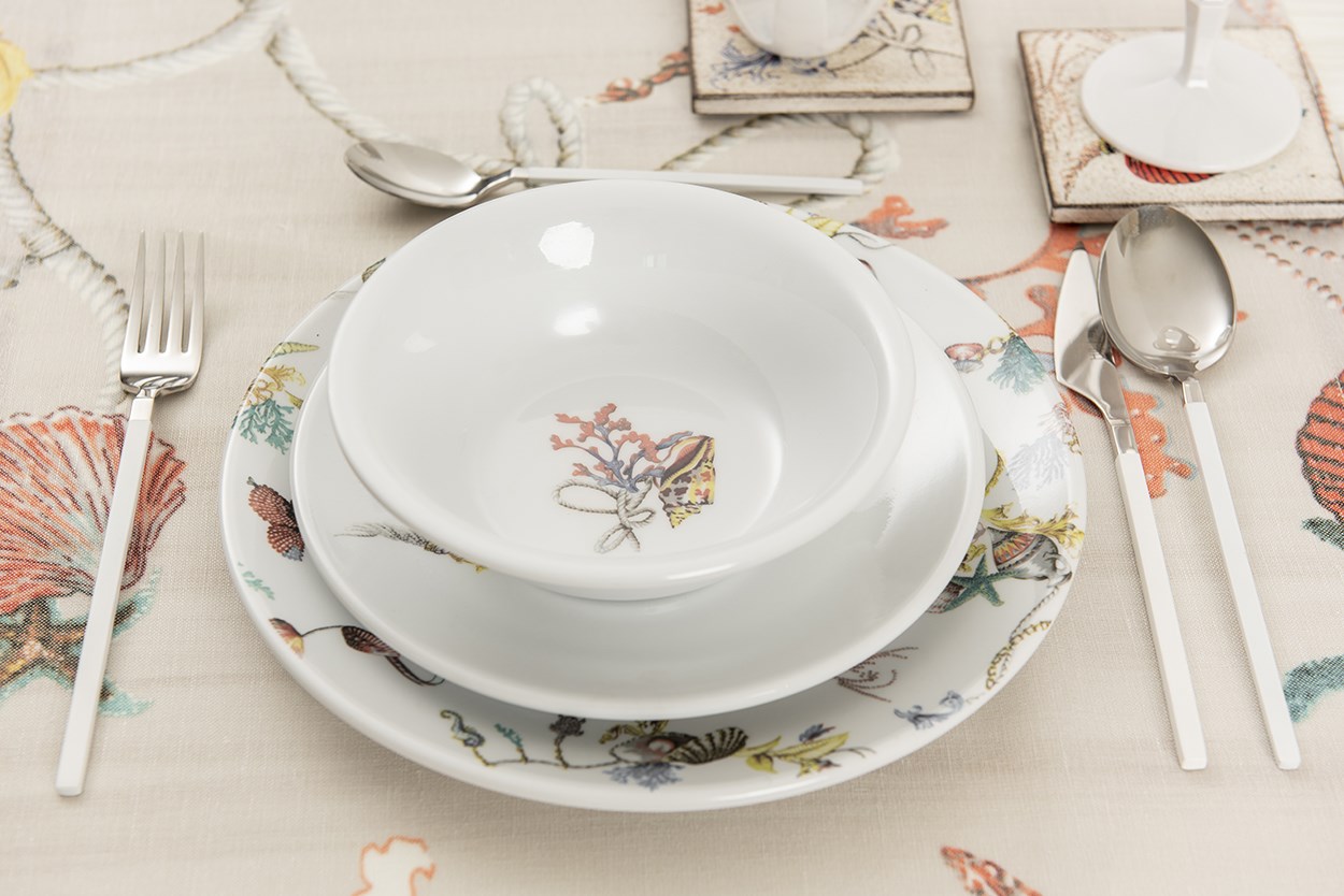 Baskılı Masa Bandı Shelly DN0581 Bej