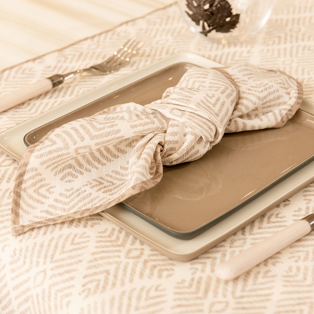 Baskılı Masa Bandı Vega Bej