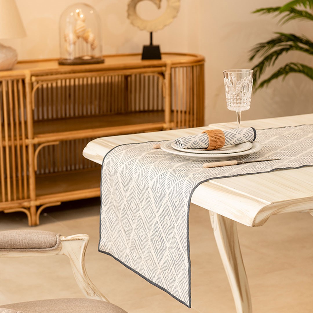 Baskılı Masa Bandı Vega Lacivert