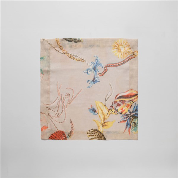 Baskılı Peçete 4'lü Paket Shelly 45*45 Bej