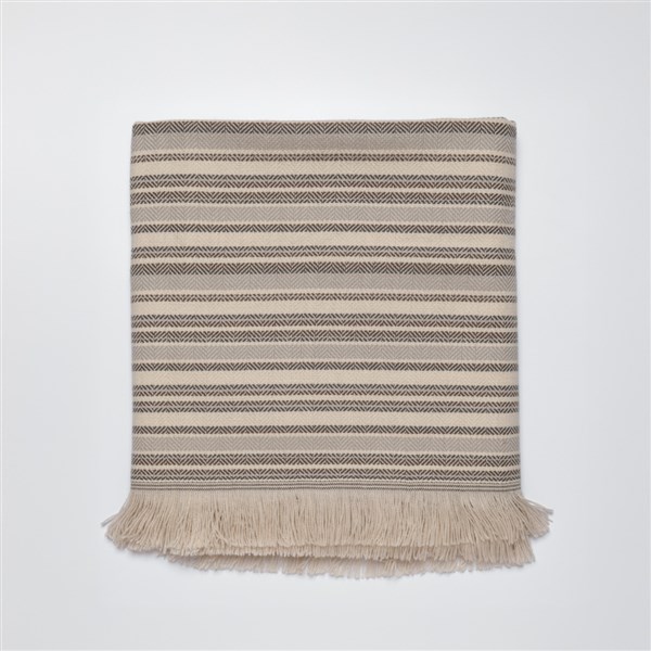 Striped Fringed Throw 140x170 cm JO4532