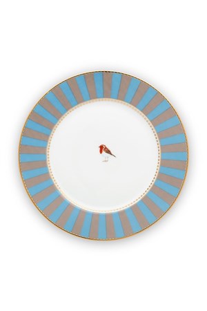 Love Birds Pastry Plate Blue/Khaki 17 Cm 51001239
