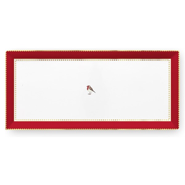 Love Birds Cake Tray Rectangular Red 33,5*15,5 cm 51018116 