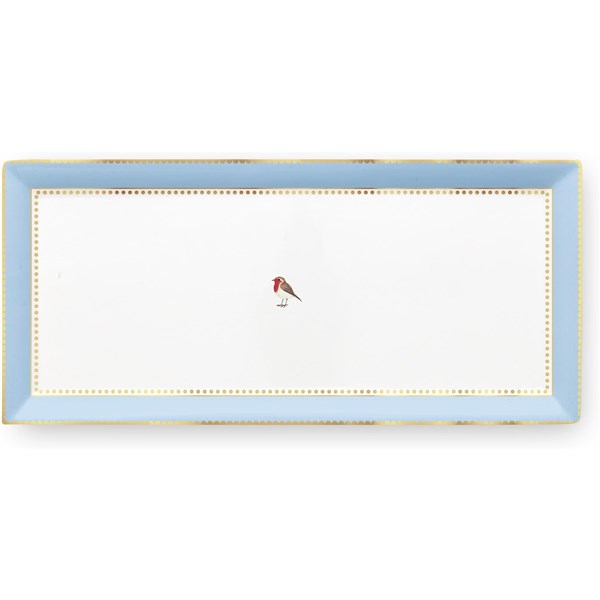 Love Birds Cake Tray Rectangular Blue 33,5*15,5 cm 51018117 