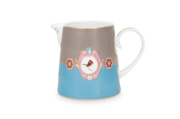 Love Birds Jug Large Blue/Khaki 