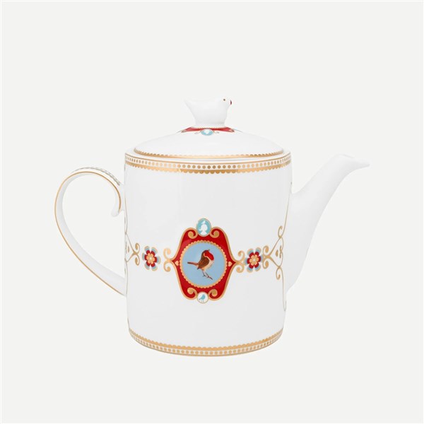 Love Birds Teapot Medium White 