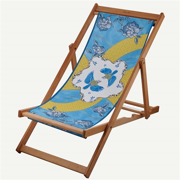 Allure Blue Wooden Chaise Lounge 95 cm CASALL1BL 