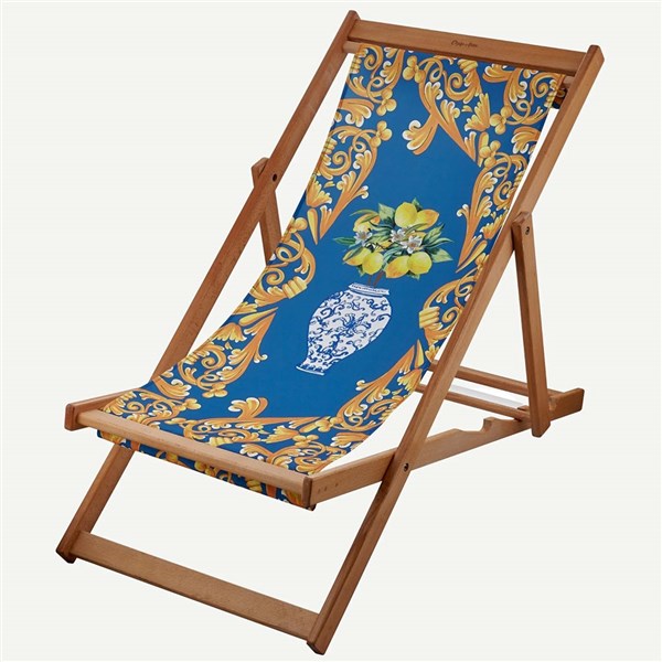 Capri Blue Wooden Chaise Longue 95 cm CASCAP1BL 