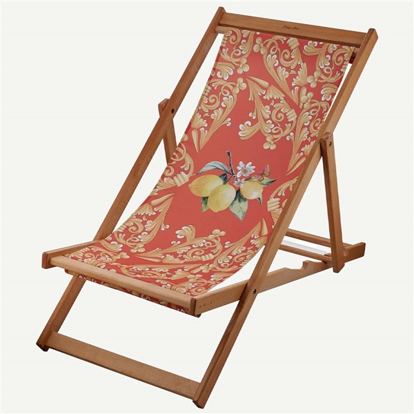 Capri Red Wooden Chaise Longue 95 cm CASCAP1RD 