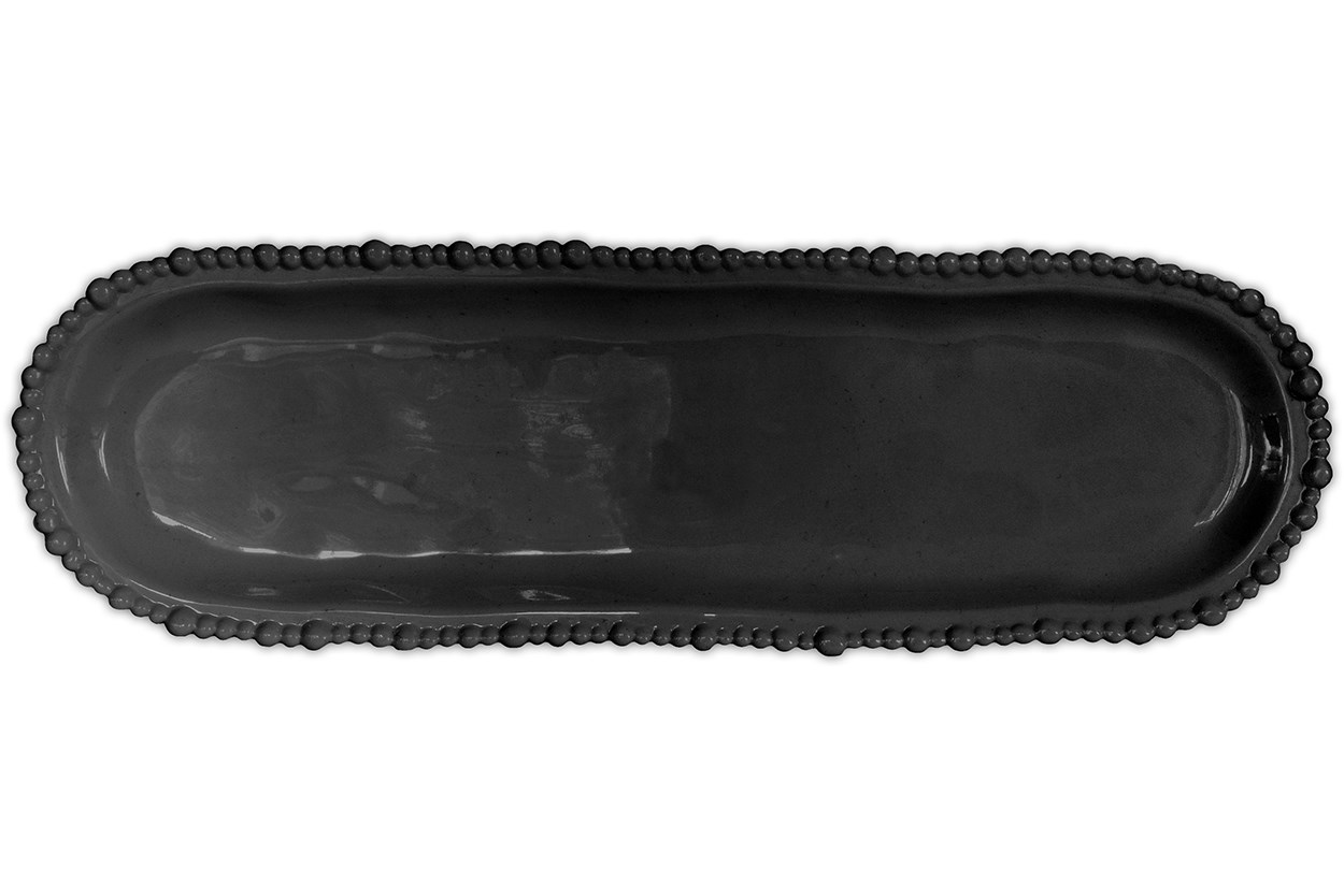 Joke Siyah Oval Servis Tabağı 44,5*13,5 cm SER2.COL05 