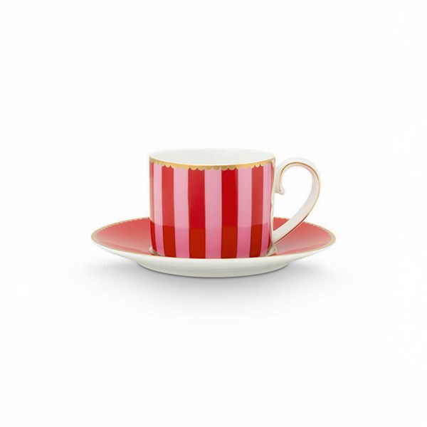 Love Birds Kırmızı Pembe Porselen Kahve Fincanı 51004141 