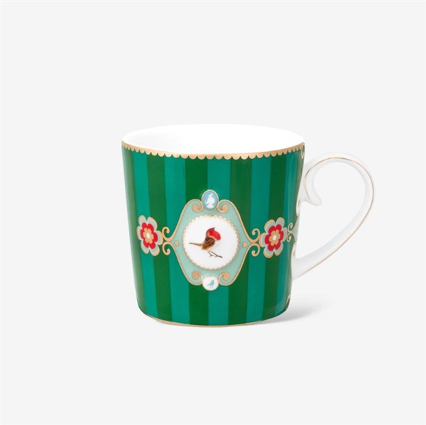 Love Birds Çizgili Yeşil Kupa 150ML 51002470 