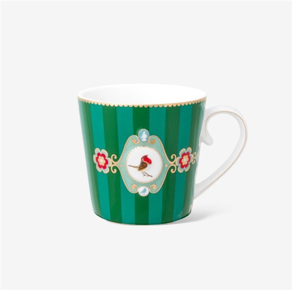 Love Birds Çizgili Yeşil Kupa 250 ML 51002473 