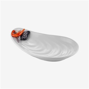 Edelweiss Italy Frutti Di Mare White Ceramic Serving Plate 31*19 cm EW3104B