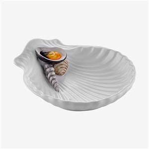 Edelweiss Italy Frutti Di Mare White Ceramic Serving Plate 20*18 cm EW3123B