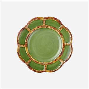 Chiara Alessi Bamboo Green Melamine Breakfast Plate 23 cm CAMGG1279GR