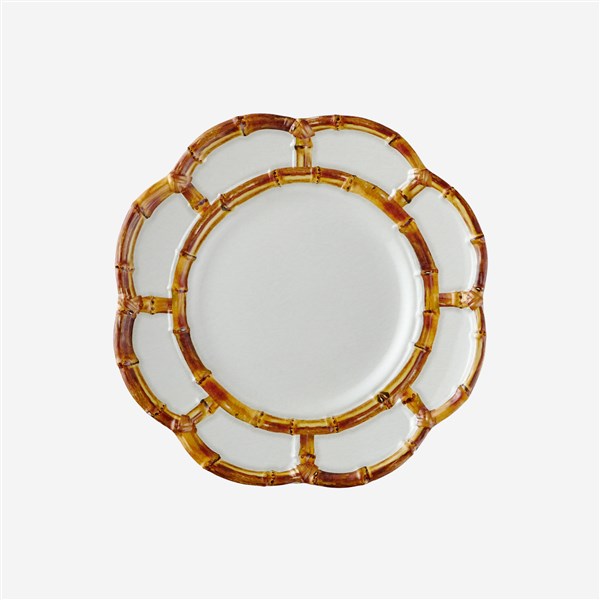 Chiara Alessi Bamboo White Melamine Breakfast Plate 23 cm CAMGG1279WH