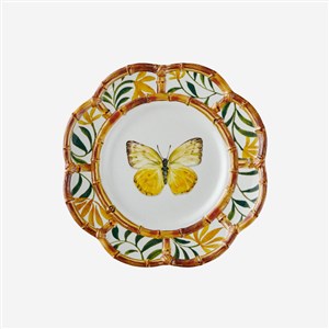 Chiara Alessi Bamboo Red Melamine Butterfly Breakfast Plate 23 cm CAMGG1279BF