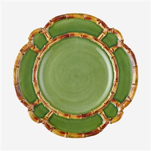 Chiara Alessi Bambu Yeşil Melamin Yemek Tabağı 28 cm CAMGG1281GR
