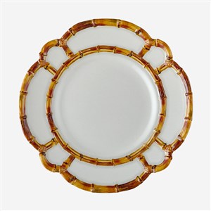 Chiara Alessi Bamboo White Melamine Dinner Plate 28 cm CAMGG1281WH