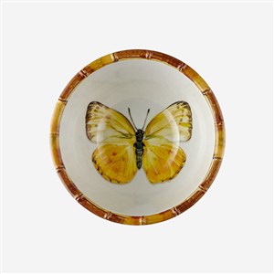 Chiara Alessi Bamboo White Melamine Butterfly Bowl 15 cm CAMGG0249BF