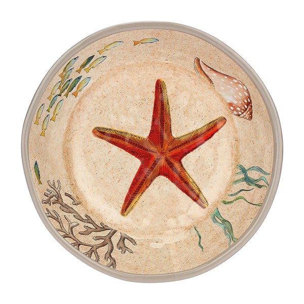 Rose& Tulipani Milano Bej Melamin Çukur Tabak 19,5 cm Sea Life R13320002M1 