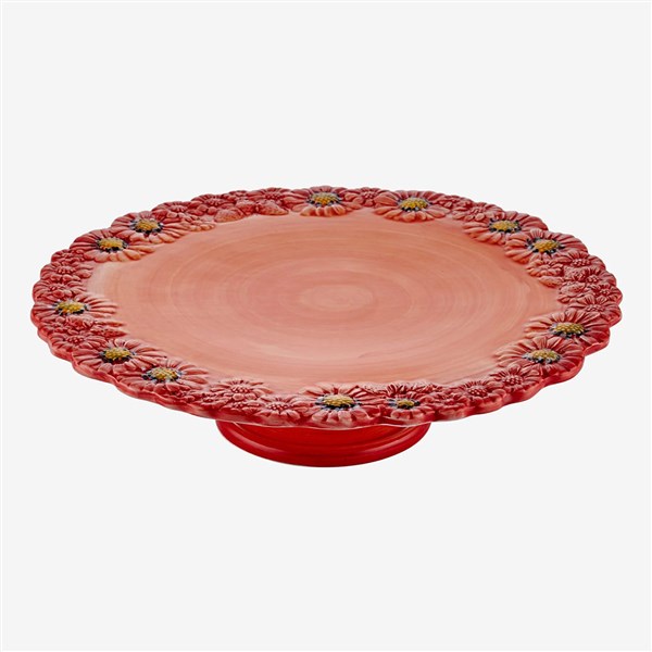 Edelweiss Italy Camomilla Kırmızı Kek Standı 36*36 cm EW713RO 