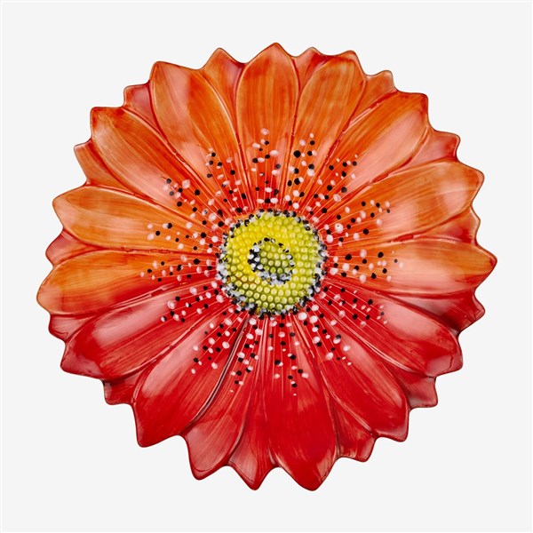 Edelweiss Italy Camomilla Kırmızı Servis Tabağı 36*36 cm EW719RO 