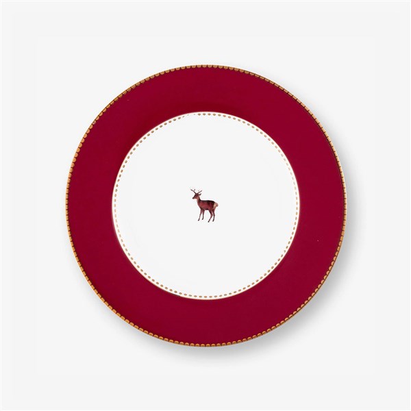 Love Birds Deer Bordo Pasta Tabağı 17 cm 51001519 