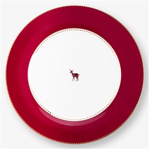 Love Birds Deer Bordo Yemek Tabağı 26,5 cm 51001521 