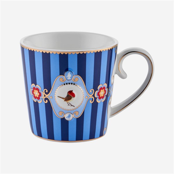 Love Birds Blue Striped Medallion Pattern Mug 250 ml 51002609