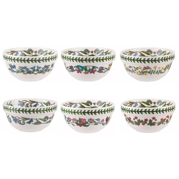 Portmeirion Botanic Garden 7 Inch Stacking Bowls Set of 6 