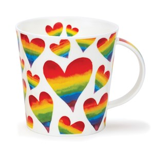 Dunoon Mug Rainbow Hearts DUH.MUG.PUPP.RAIN