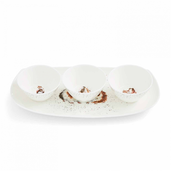 Wrendale 3 Bowls 9 cm + Tray 30 cm RW.WNMV.4355-XG 