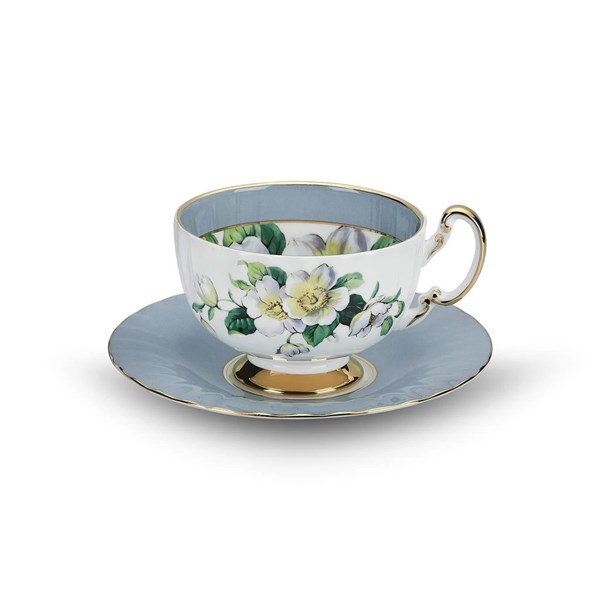 Dogwood Glaze Oban Tea Cup& Saucer - Blue Haze AY.6974045829060
