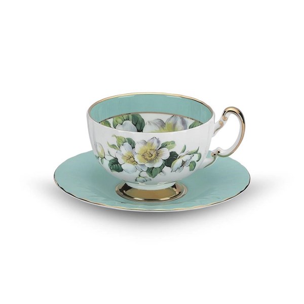 Dogwood Glaze Oban Tea Cup& Saucer - Mill Green AY.6974045825888