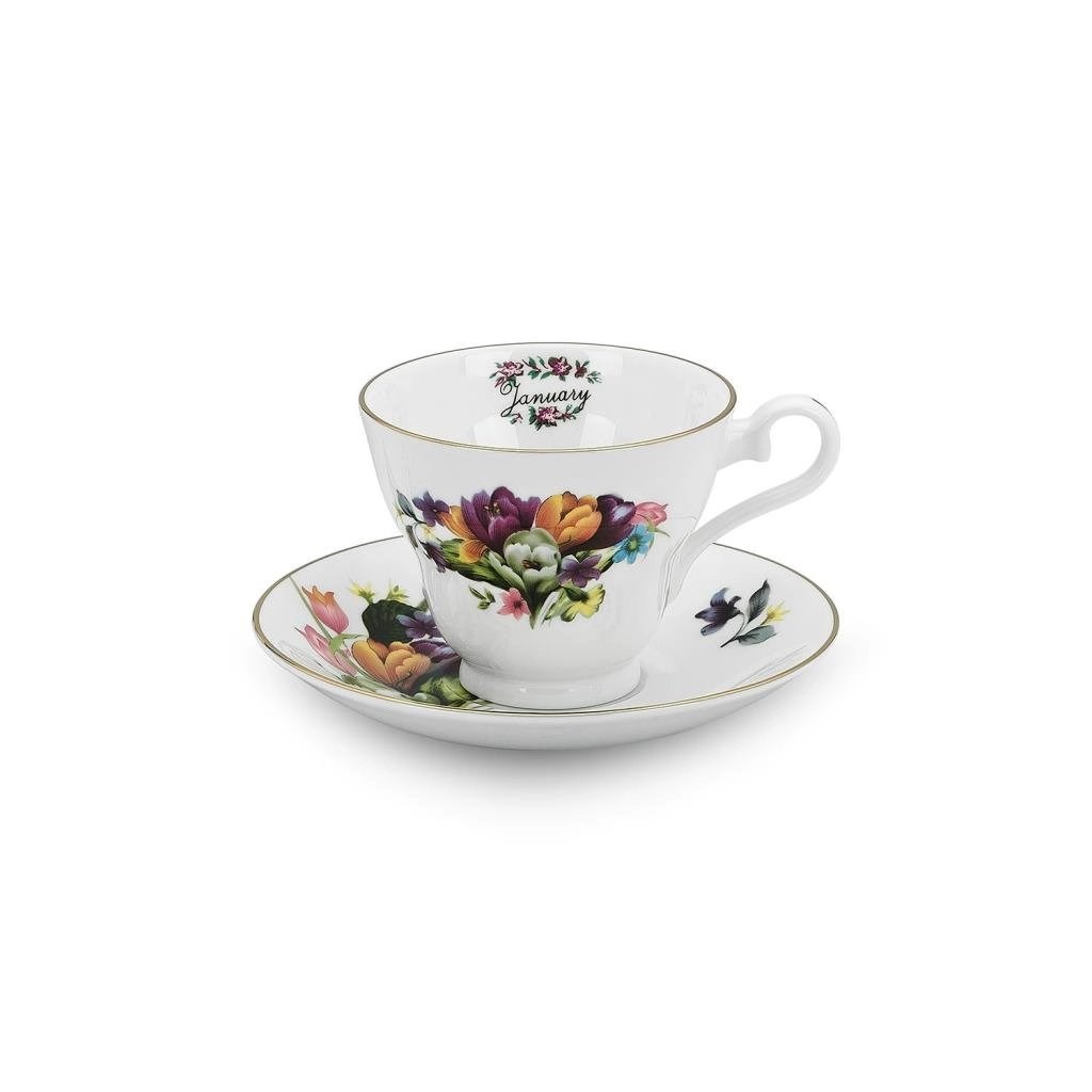 Flower of the Month January Crocus Sativus Stratford Tea Cup AY.6974045822238 