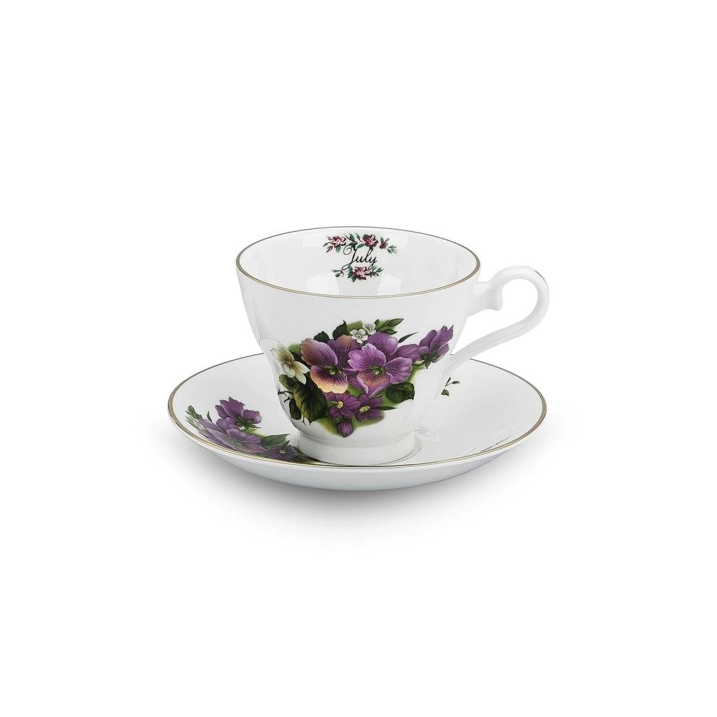 Flower of the Month July Delphinium Stratford Tea Cup AY.6974045822290 
