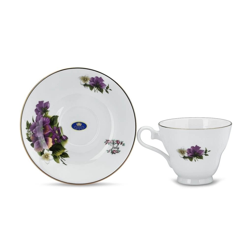Flower of the Month July Delphinium Stratford Tea Cup AY.6974045822290 