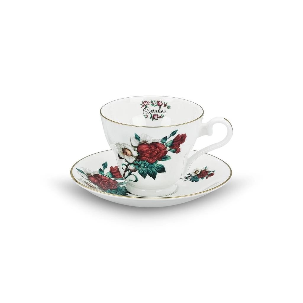 Flower of the Month October Carnations Stratford Tea Cup AY.6974045822320 