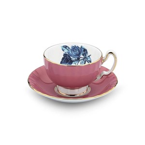 Glaze Blue Rose Oban Tea & Saucer - Pink AY.6976462286242 