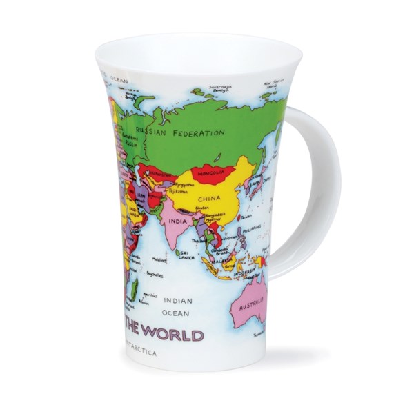 Dunoon Mug Glencoe Map Of The World DUN.GL.MAPW 