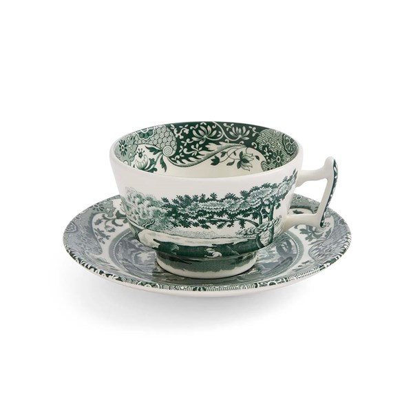 Heritage Green Italian 4 Teacups& Saucers RW.HGI.1130 
