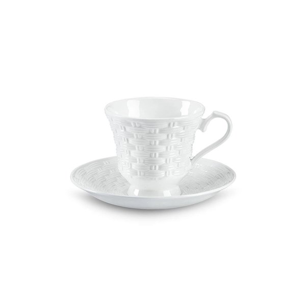 Basketweave Lancaster Tea Cup& Saucer AY.6974045829022