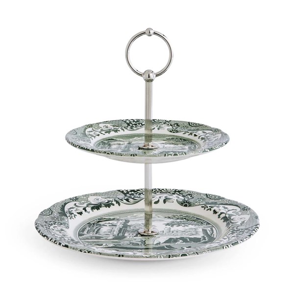 Heritage Green Italian 2 Katlı Kek Standı RW.HGI.5125 