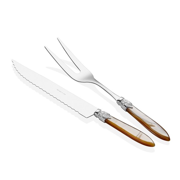 Laura Silver Champagne Meat Fork Knife Set ICRS43CR02ARE02 