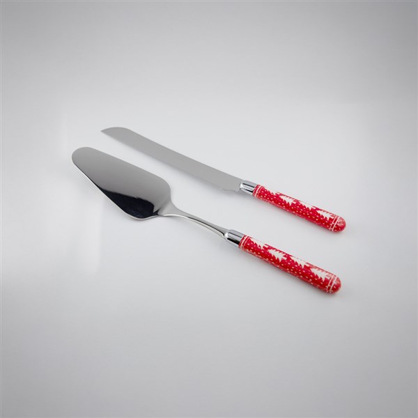 Naive Red Pine Tree Cake Set of 2 ICRS5902DRE1906 